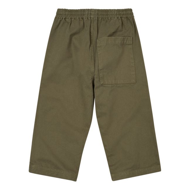 Pantalon Droit Coton Bio | Vert kaki