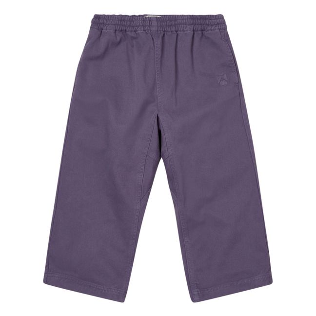 Pantalon Droit Coton Bio | Violet