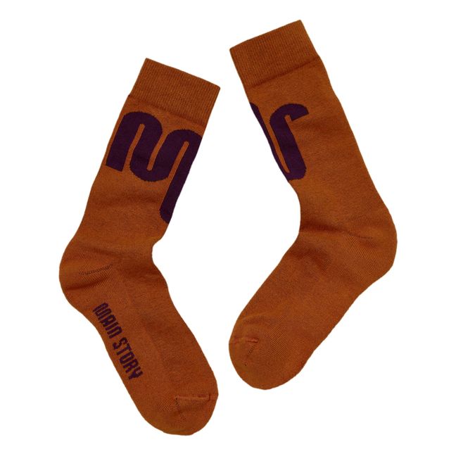 Chaussettes Logo Coton Bio | Camel
