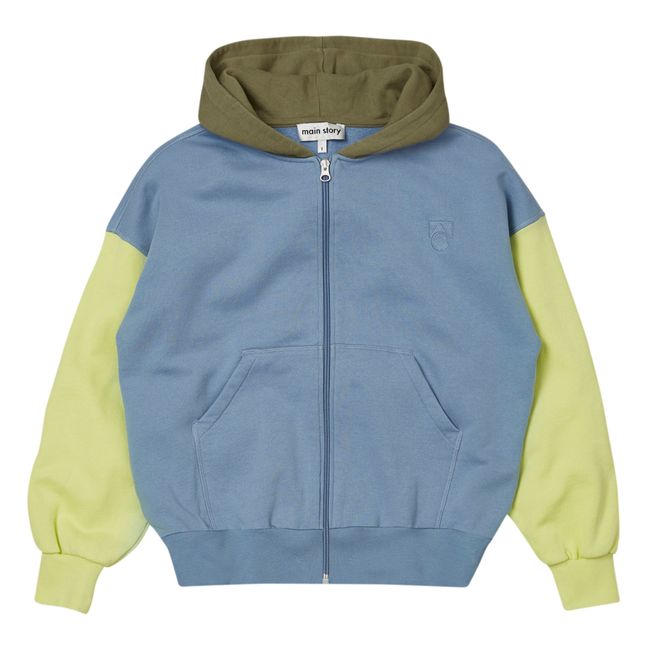 Organic Cotton Zip-Up Hoodie | Blue