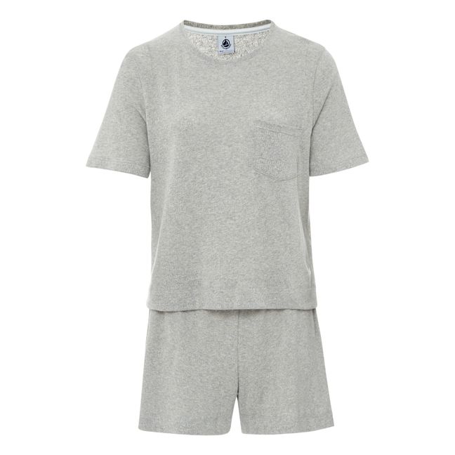 T-Shirt + Short Pyjama - Collection Femme  | Gris