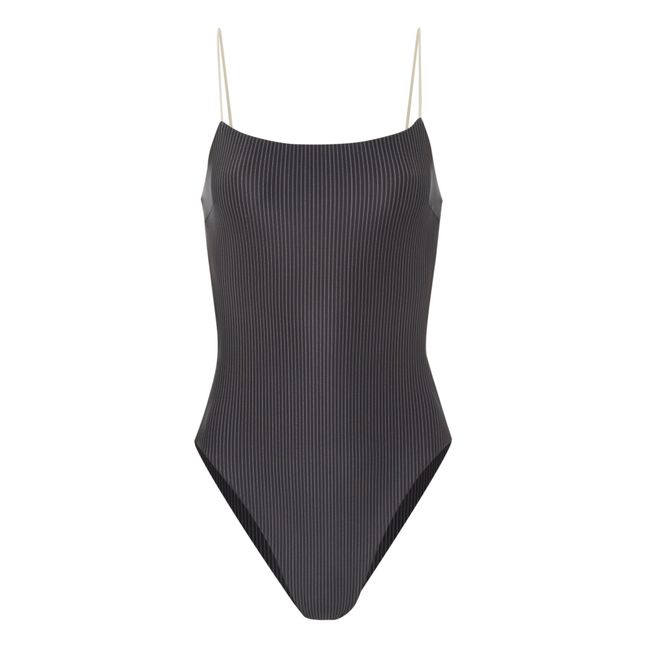 Maillot 1 pièce Rayures | Noir