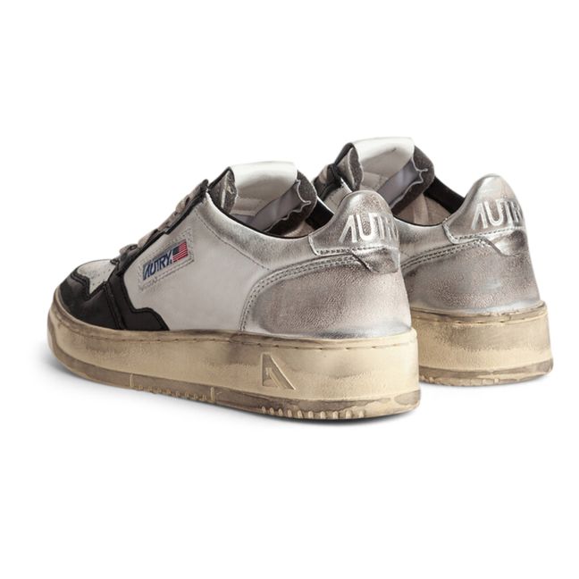 Baskets Super Vintage Low Cuir Bicolore | Negro