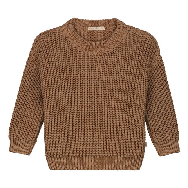 Pull Chunky Coton Bio | Marron