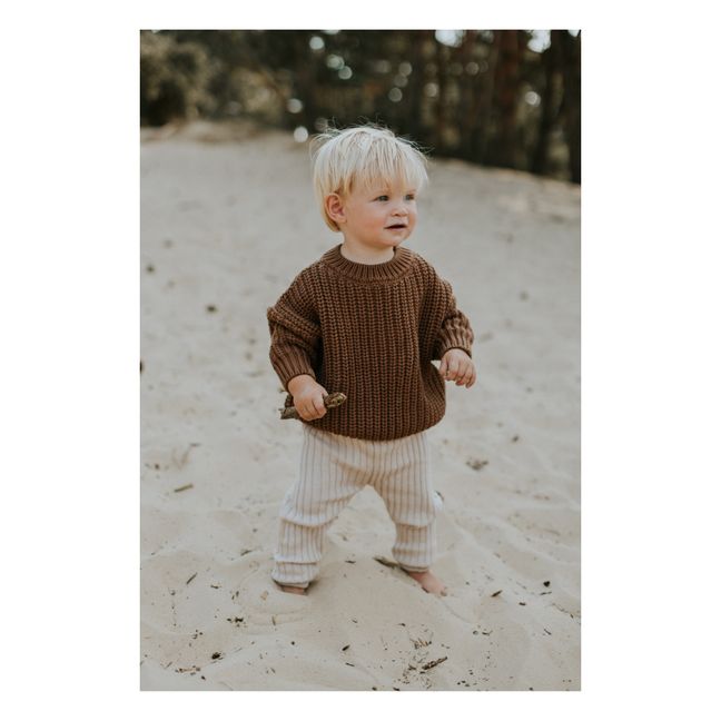Pull Chunky Coton Bio | Marron