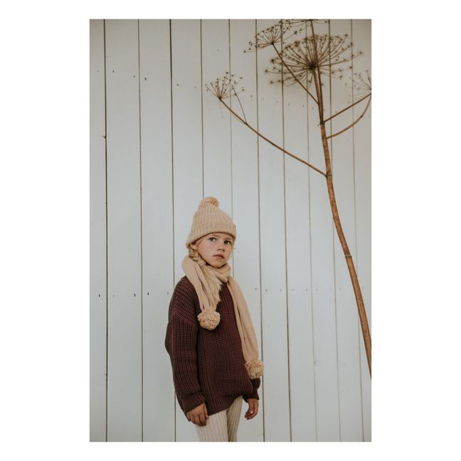 Echarpe Tricot Coton Bio | Beige