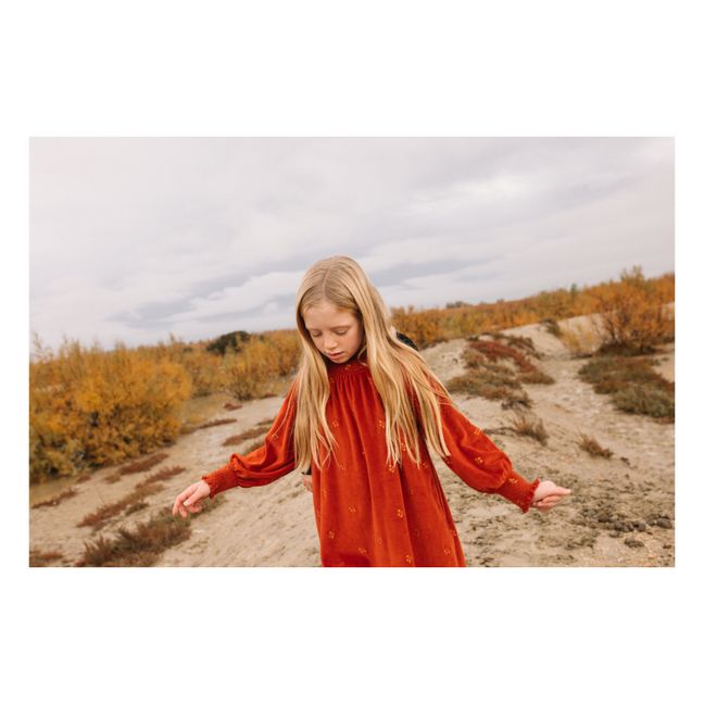 Vestido Dora de algodón orgánico | Rojo