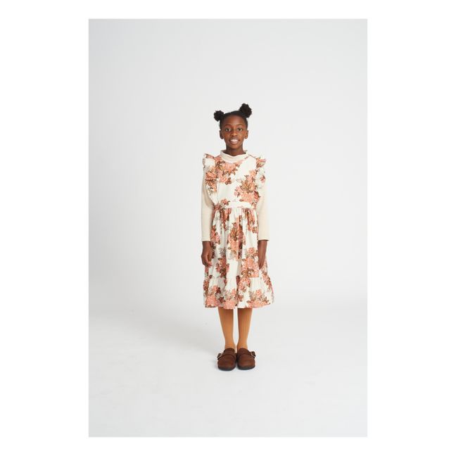 Vestido delantal floreado Hana | Crudo