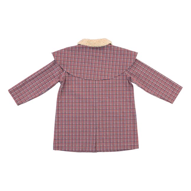 Veste Gabardine Carreaux Aiko | Himbeere