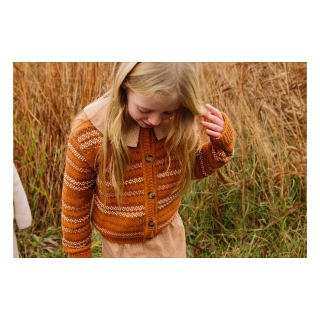 Wilder - Cardigan in lana a righe | Arancione