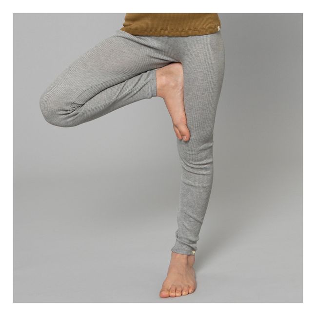 Minimalisma - Bieber Silk and Organic Cotton Leggings - Grey