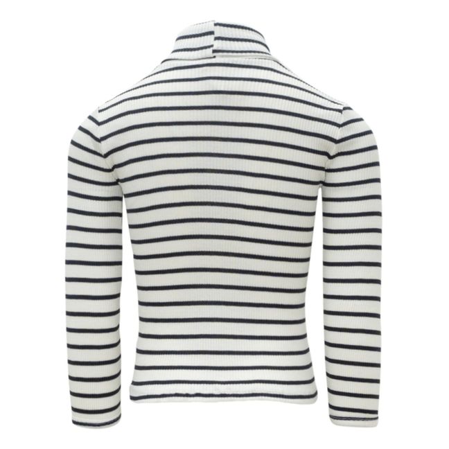 Pull Col Roulé Bui Soie et Coton | Bleu
