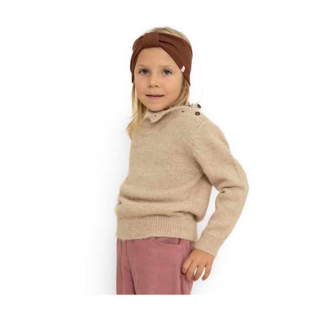 Headband Côtelé Mérinos Alba | Terracotta