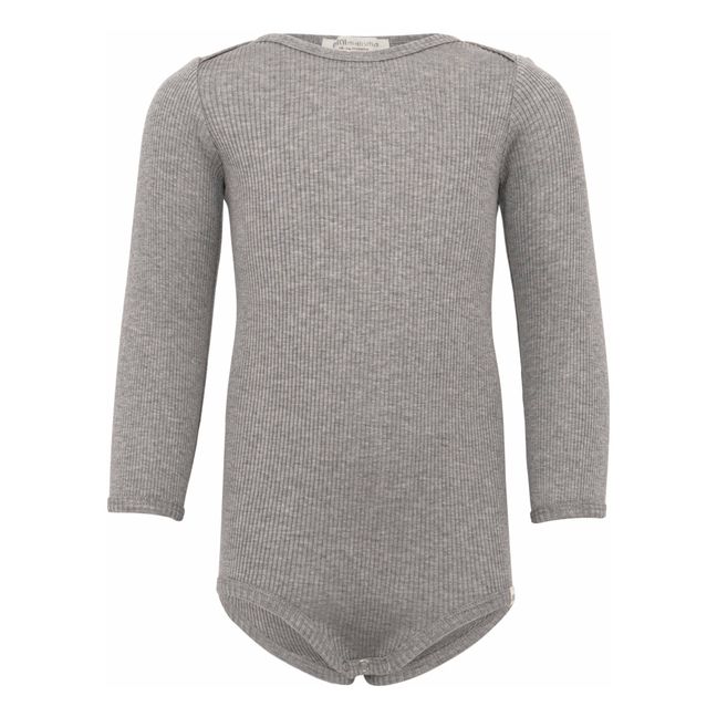 Body Bono in seta e cotone | Grigio