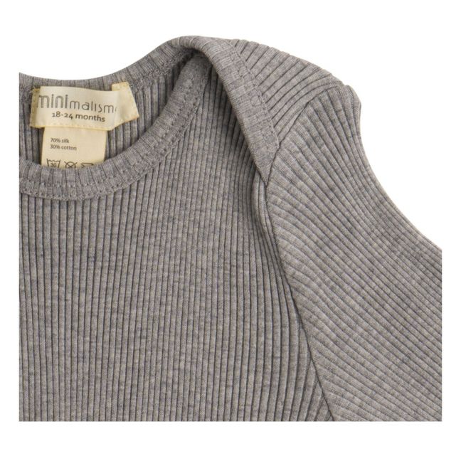 Body Bono in seta e cotone | Grigio