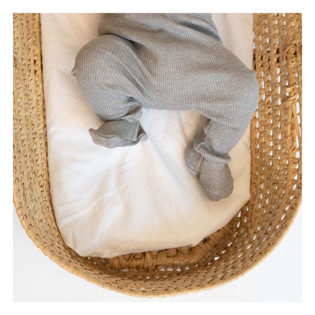 Leggings con piedi Bamse seta e cotone | Grigio