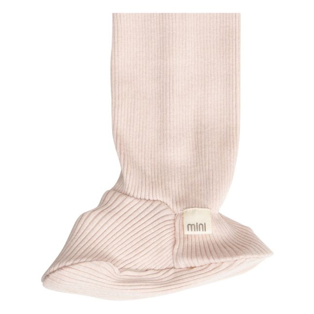 Collant Côtelé Coton et Soie Bamse | Rose pâle