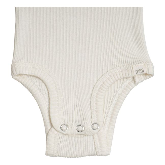 Body Côtelé Coton et Soie Bono | Ecru