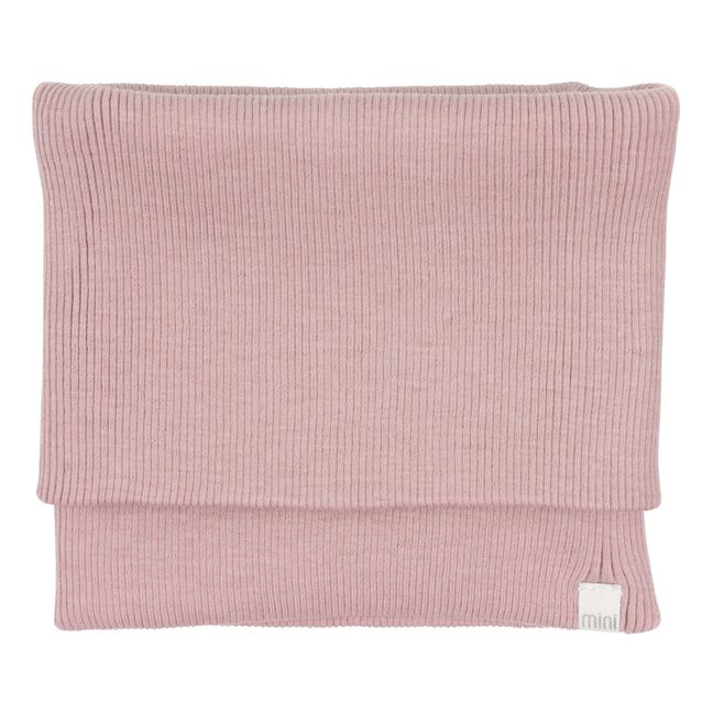 Snood Côtelé Mérinos Argir | Rose pâle