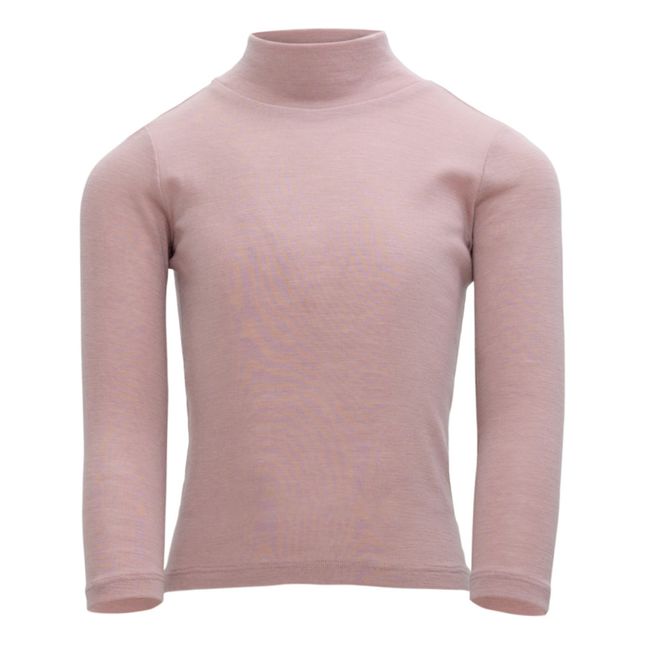 Jersey Alpha Merino Roll Neck | Rosa Palo