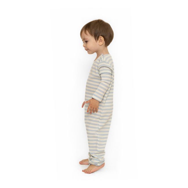 Tuta in merino a righe Alkemist | Azzurro