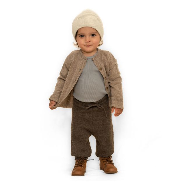 Bonnet Côtelé Baby Alpaga Koolie | Ecru