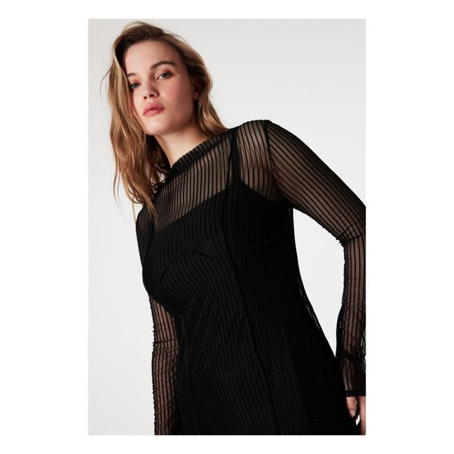 Robe Petra Métallisée | Schwarz