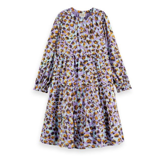 Robe Imprimée Léopard  | Violet
