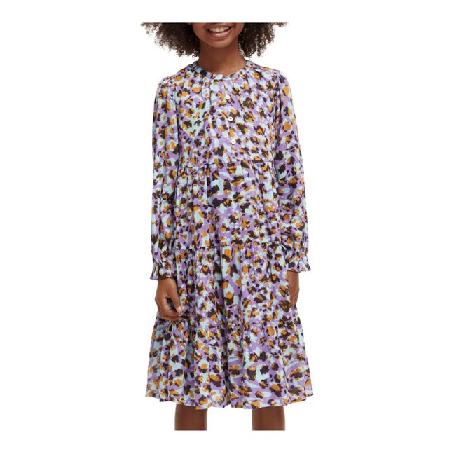 Robe Imprimée Léopard  | Violet