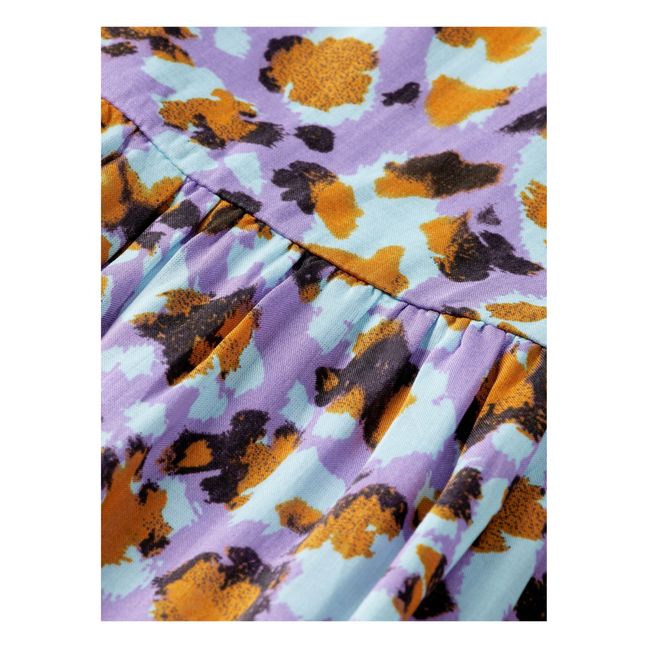 Kleid mit Leopardenmuster | Violett