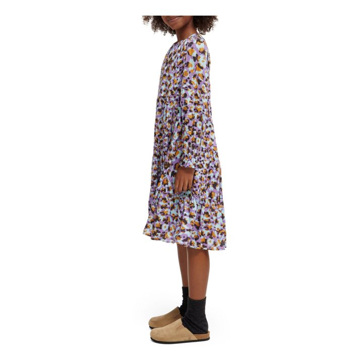 Kleid mit Leopardenmuster | Violett- Produktbild Nr. 4