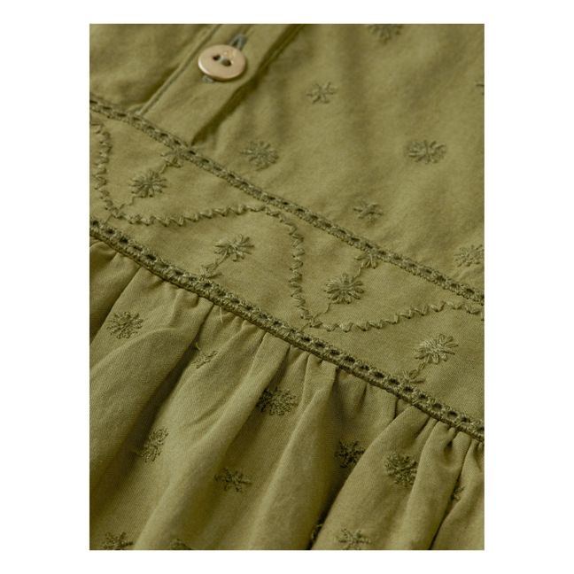Broderie Anglaise Dress | Verde militare