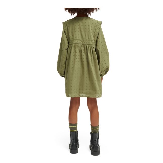 Robe Broderie Anglaise | Vert kaki