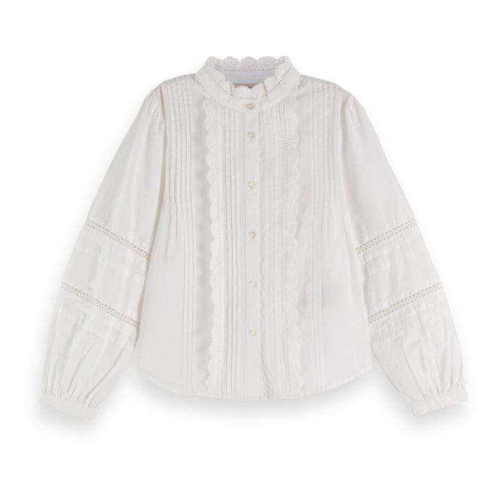 Broderie Anglaise shirt | White- Product image n°0