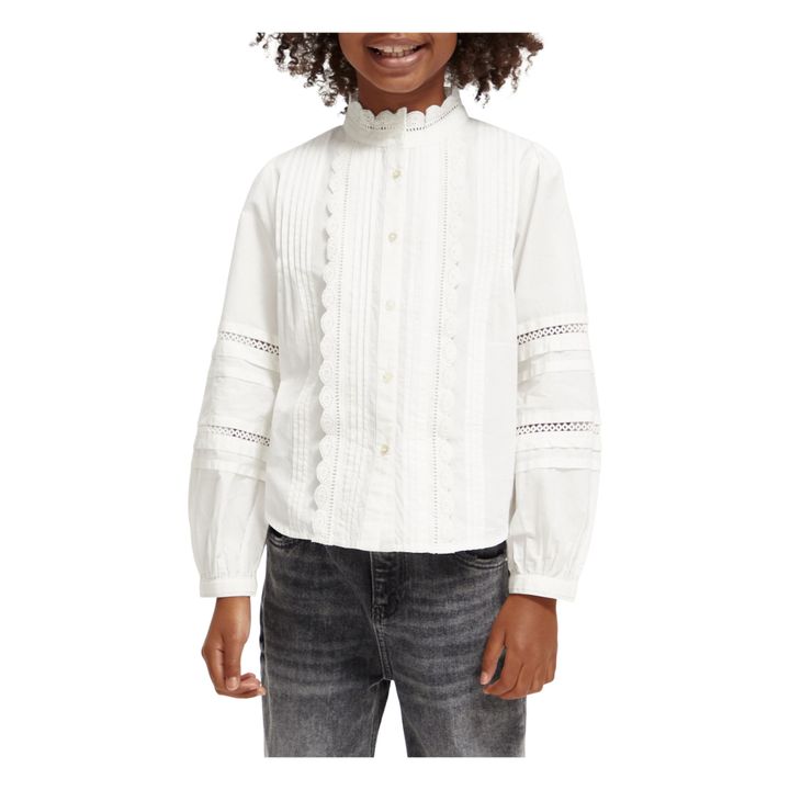 Broderie Anglaise shirt | White- Product image n°1