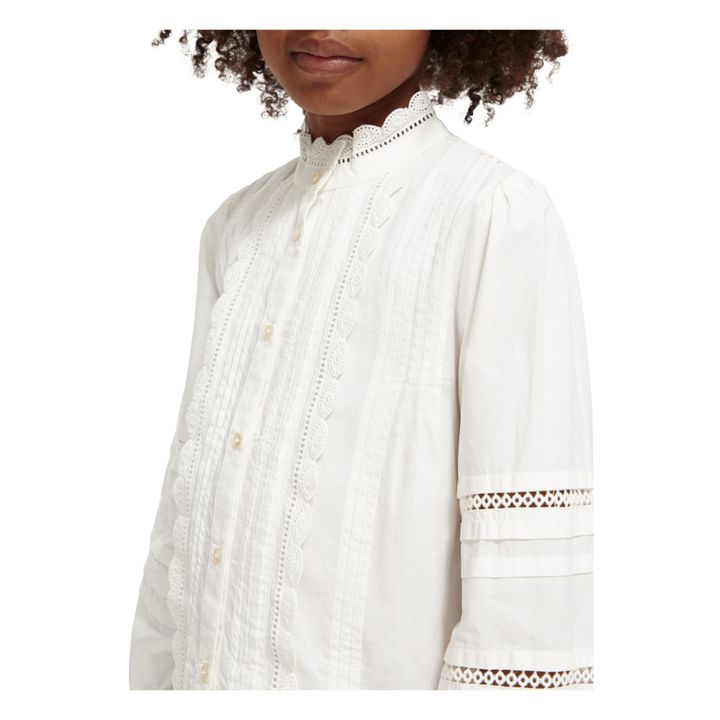 Broderie Anglaise shirt | White- Product image n°2