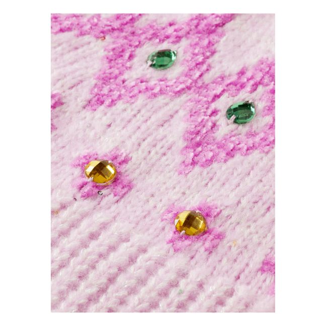 Pull Intersia Rhinestone | Rose