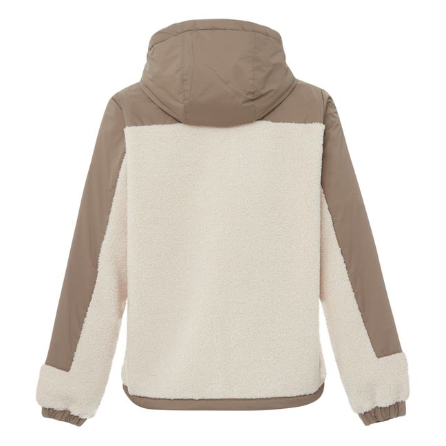 Wasserdichtes Kapuzen-Sweatshirt mit Reißverschluss  Le Vrai 3.0 Orsetto | Maulwurfsfarben