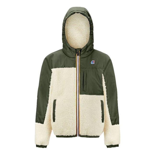 Felpa con cappuccio e zip impermeabile Le Vrai 3.0 Neige Orsetto | Grigio Verde