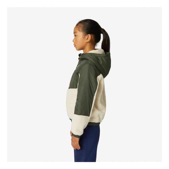 Felpa con cappuccio e zip impermeabile Le Vrai 3.0 Neige Orsetto | Grigio Verde