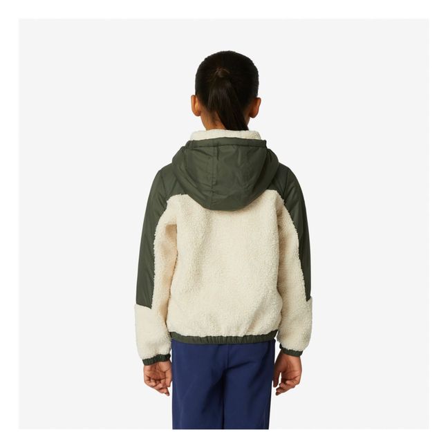 Sweat Zippé à Capuche Imperméable Le Vrai 3.0 Neige Orsetto | Gris vert