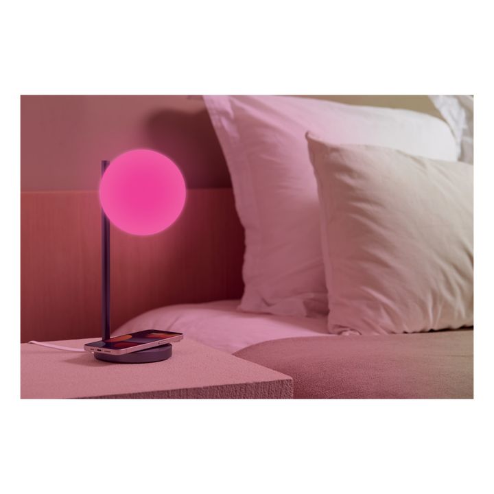 Lampe de bureau LED et support de chargement Bubble | Gris métal- Image produit n°2