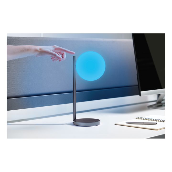 Lampe de bureau LED et support de chargement Bubble | Gris métal- Image produit n°5