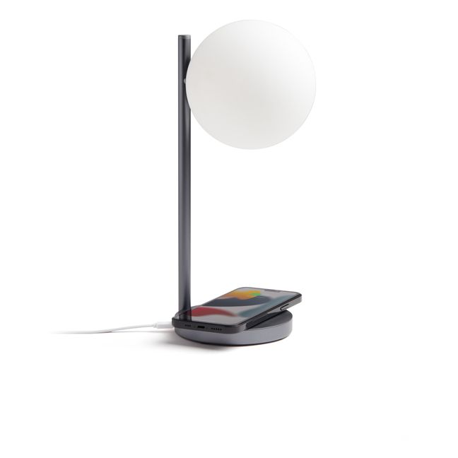 Lampe de bureau LED et support de chargement Bubble | Gris metal