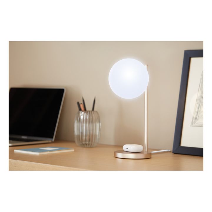 Lampe de bureau LED et support de chargement Bubble | Gold- Image produit n°1