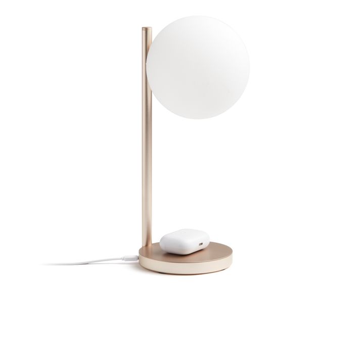 Lámpara LED de sobremesa Bubble y soporte de carga | Gold- Imagen del producto n°7