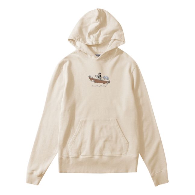 Hoodie Basil | Ecru