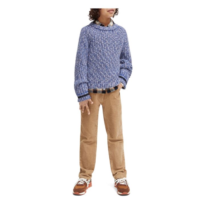 Jacquard Pullover | Blue- Product image n°1