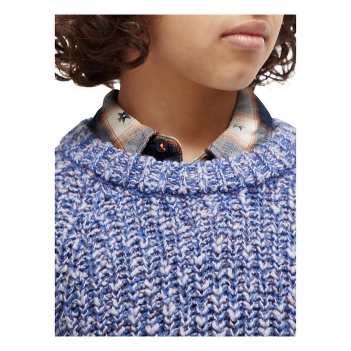 Jacquard Pullover | Blue- Product image n°3
