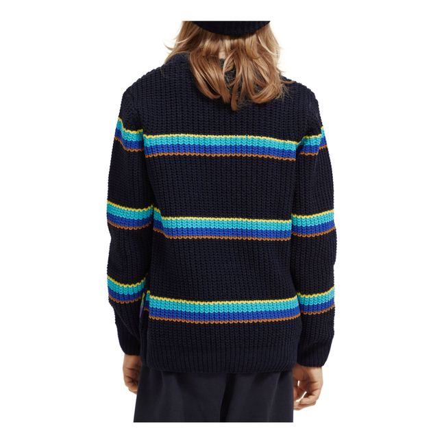 Striped Chenille Sweater | Black